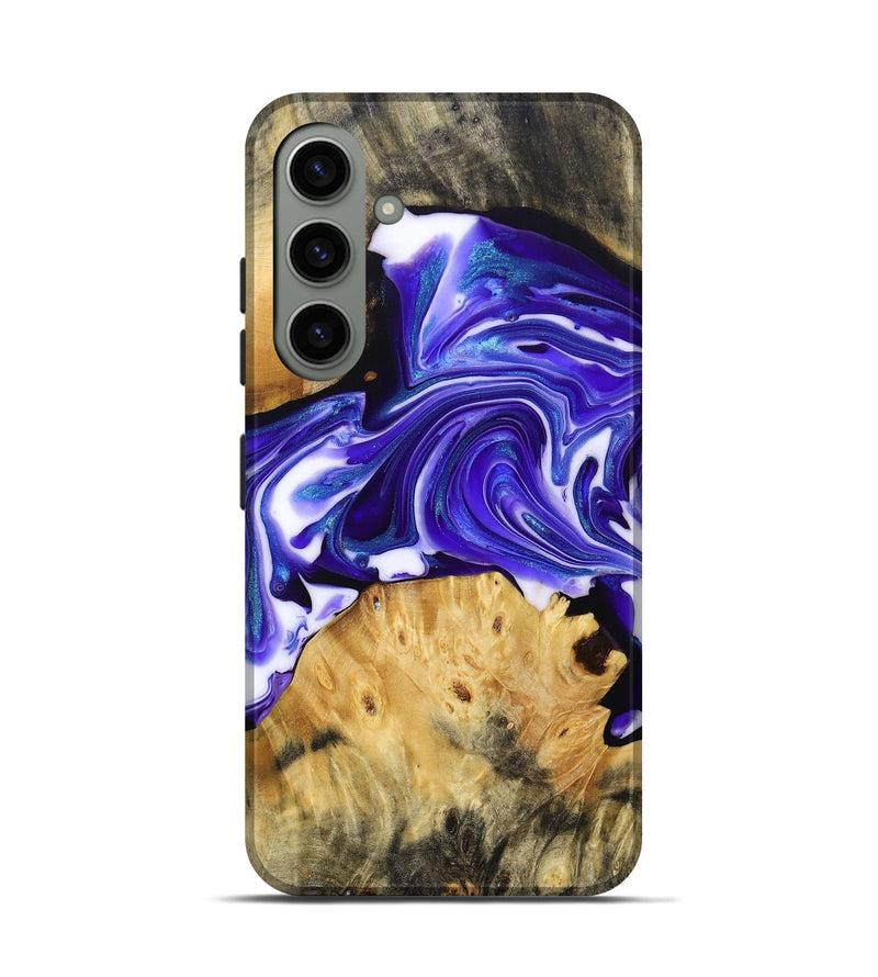 Galaxy S24 Wood+Resin Live Edge Phone Case - Edwin (Purple, 692534)