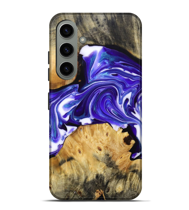 Galaxy S24 Plus Wood+Resin Live Edge Phone Case - Edwin (Purple, 692534)