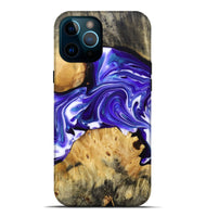 iPhone 12 Pro Max Wood+Resin Live Edge Phone Case - Edwin (Purple, 692534)