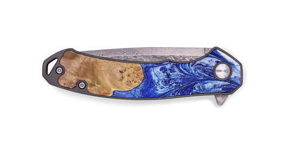 EDC Wood+Resin Pocket Knife - Marcella (Blue, 692547)