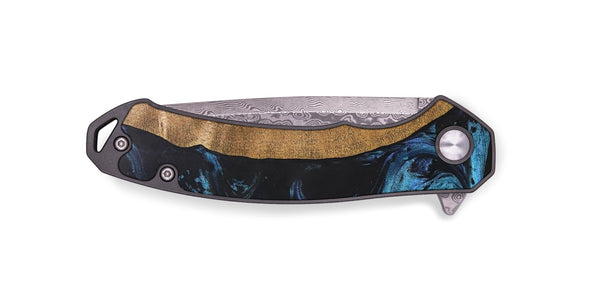 EDC Wood+Resin Pocket Knife - Mckenzie (Blue, 692553)