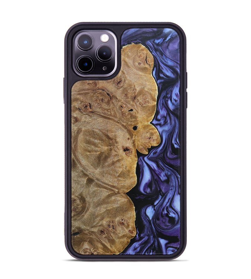 iPhone 11 Pro Max Wood+Resin Phone Case - Lou (Purple, 692625)