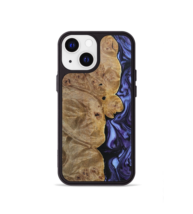 iPhone 13 mini Wood+Resin Phone Case - Lou (Purple, 692625)