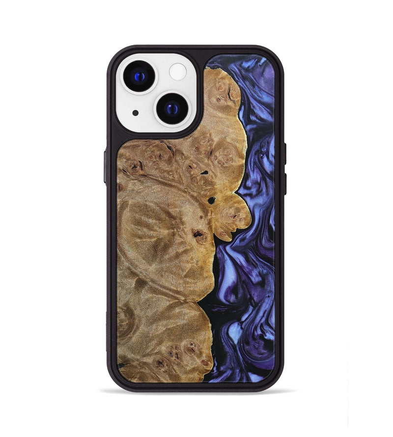 iPhone 13 Wood+Resin Phone Case - Lou (Purple, 692625)