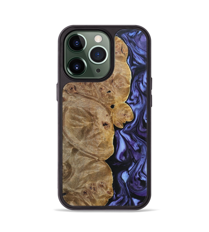 iPhone 13 Pro Wood+Resin Phone Case - Lou (Purple, 692625)