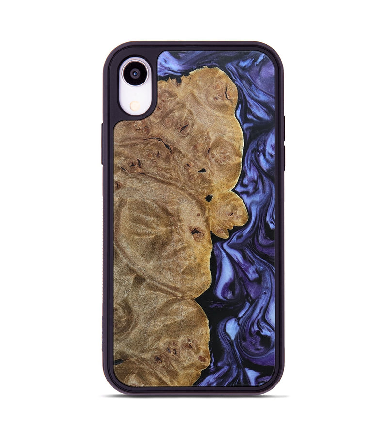 iPhone Xr Wood+Resin Phone Case - Lou (Purple, 692625)