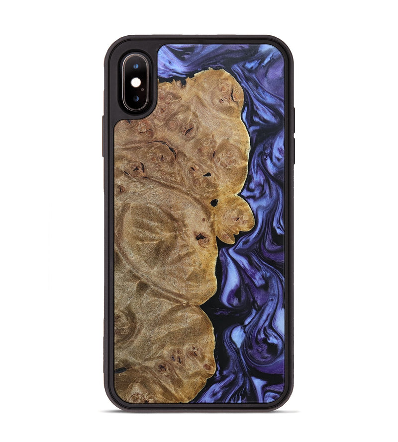 iPhone Xs Max Wood+Resin Phone Case - Lou (Purple, 692625)
