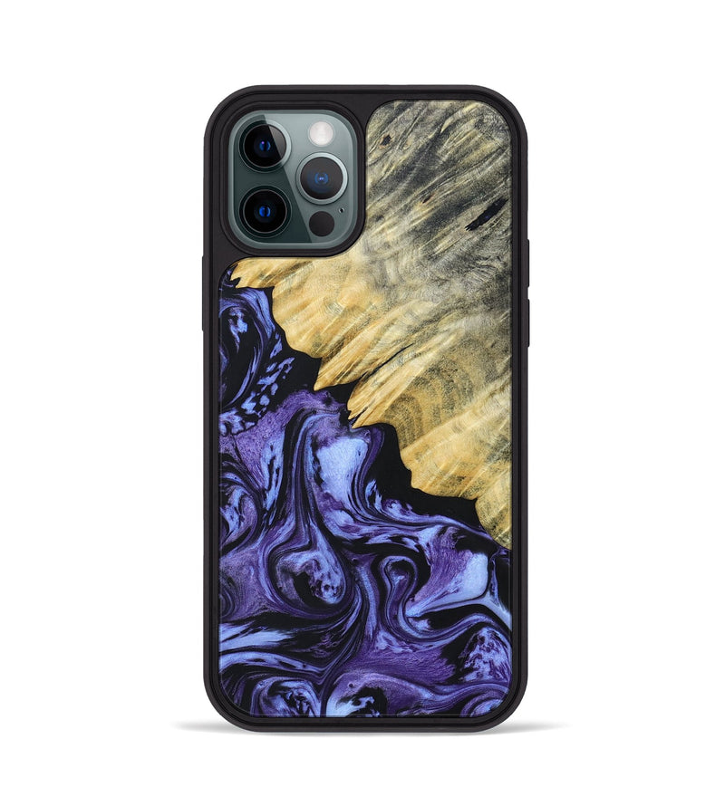 iPhone 12 Pro Wood+Resin Phone Case - Antoine (Purple, 692639)
