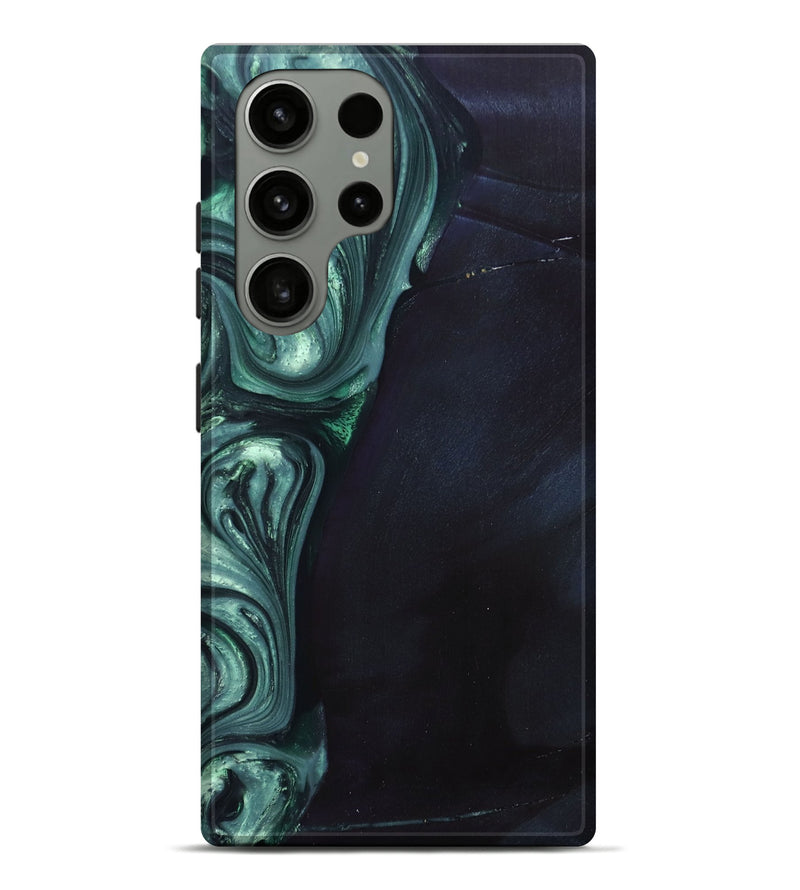 Galaxy S23 Ultra Wood+Resin Live Edge Phone Case - Kyla (Green, 692655)