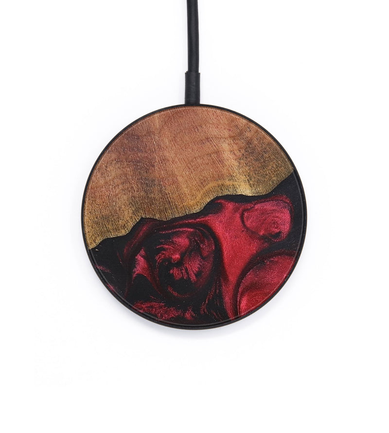 Circle Wood+Resin Wireless Charger - Jett (Red, 692695)