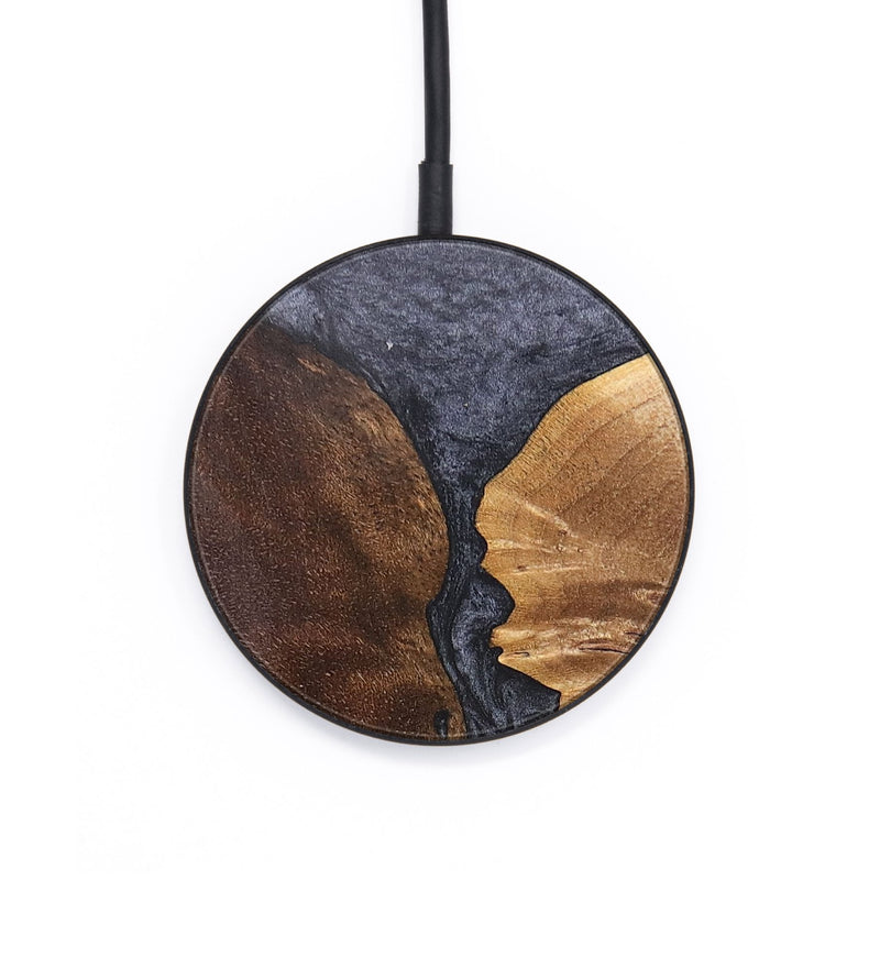 Circle Wood+Resin Wireless Charger - Willis (Pure Black, 692707)