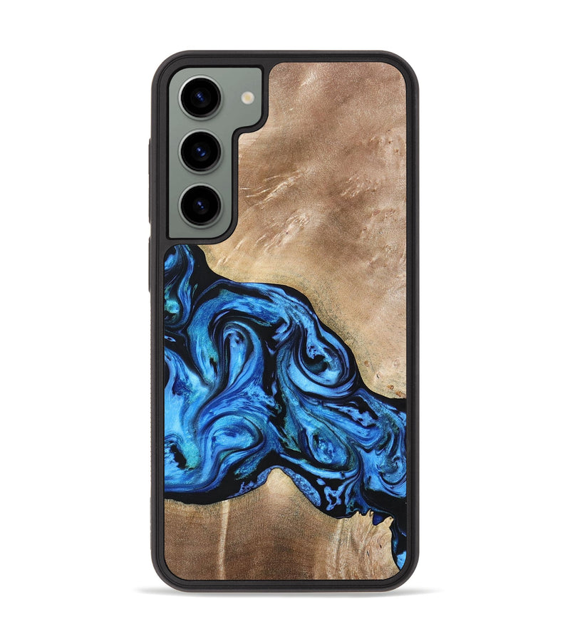 Galaxy S23 Plus Wood+Resin Phone Case - Jazmine (Blue, 692798)