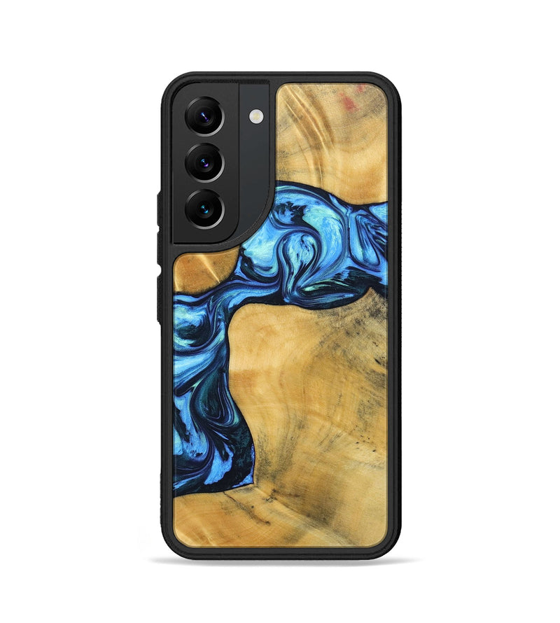 Galaxy S22 Wood+Resin Phone Case - Delaney (Blue, 692806)