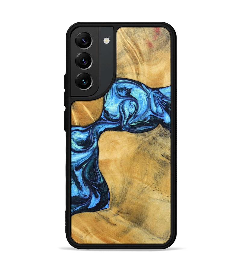 Galaxy S22 Plus Wood+Resin Phone Case - Delaney (Blue, 692806)