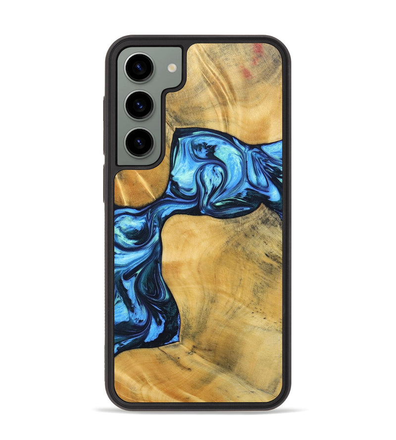 Galaxy S23 Plus Wood+Resin Phone Case - Delaney (Blue, 692806)