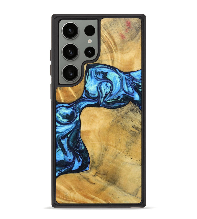Galaxy S23 Ultra Wood+Resin Phone Case - Delaney (Blue, 692806)
