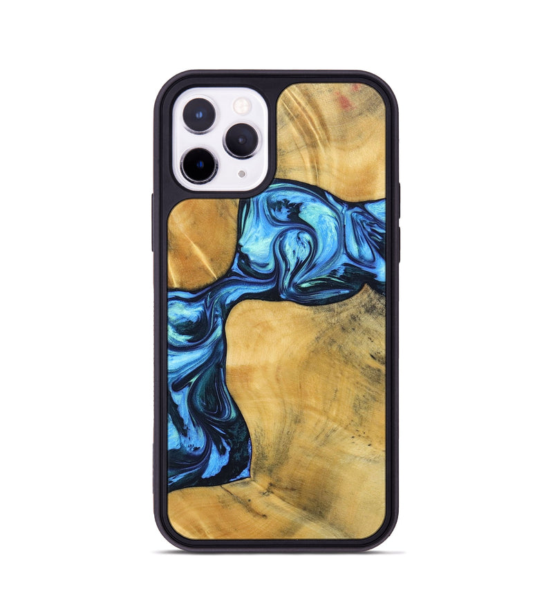 iPhone 11 Pro Wood+Resin Phone Case - Delaney (Blue, 692806)