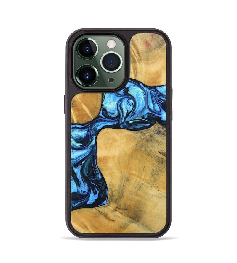 iPhone 13 Pro Wood+Resin Phone Case - Delaney (Blue, 692806)