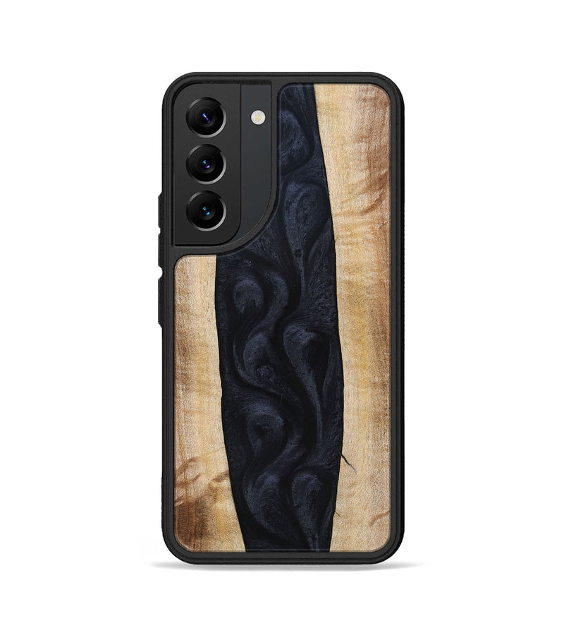 Galaxy S22 Wood+Resin Phone Case - Ayla (Pure Black, 692879)