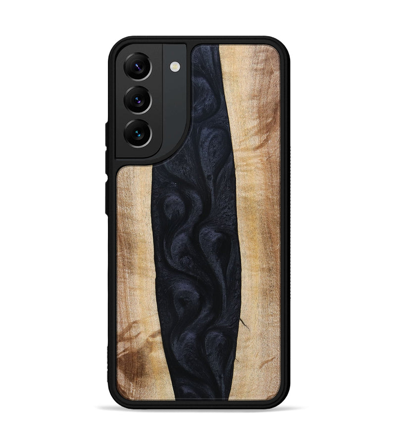 Galaxy S22 Plus Wood+Resin Phone Case - Ayla (Pure Black, 692879)