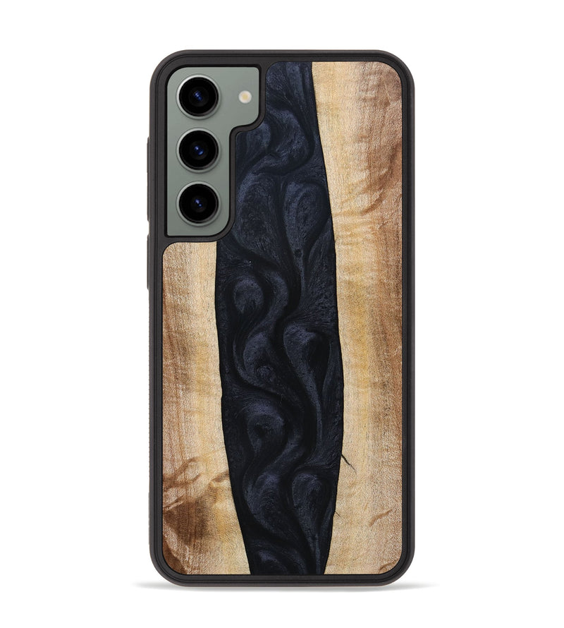 Galaxy S23 Plus Wood+Resin Phone Case - Ayla (Pure Black, 692879)