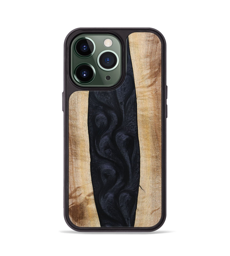 iPhone 13 Pro Wood+Resin Phone Case - Ayla (Pure Black, 692879)
