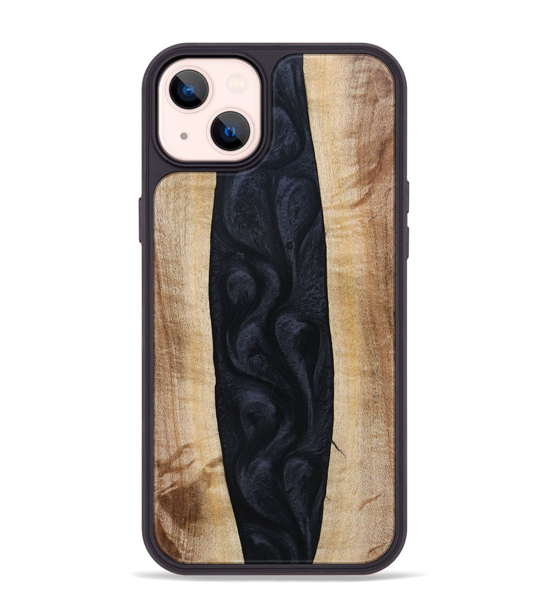 iPhone 14 Plus Wood+Resin Phone Case - Ayla (Pure Black, 692879)