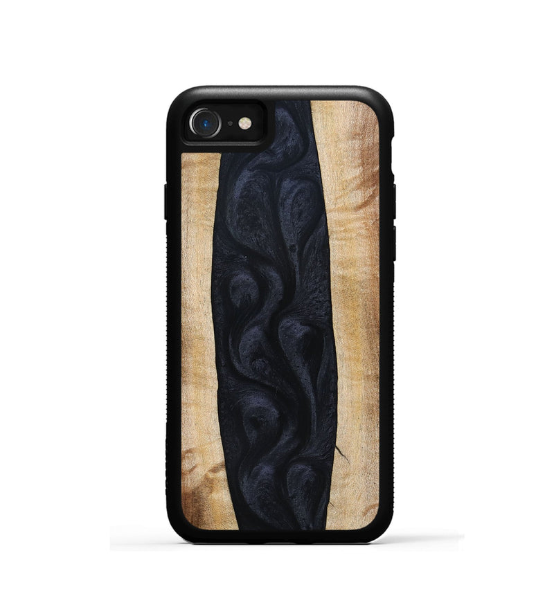 iPhone SE Wood+Resin Phone Case - Ayla (Pure Black, 692879)