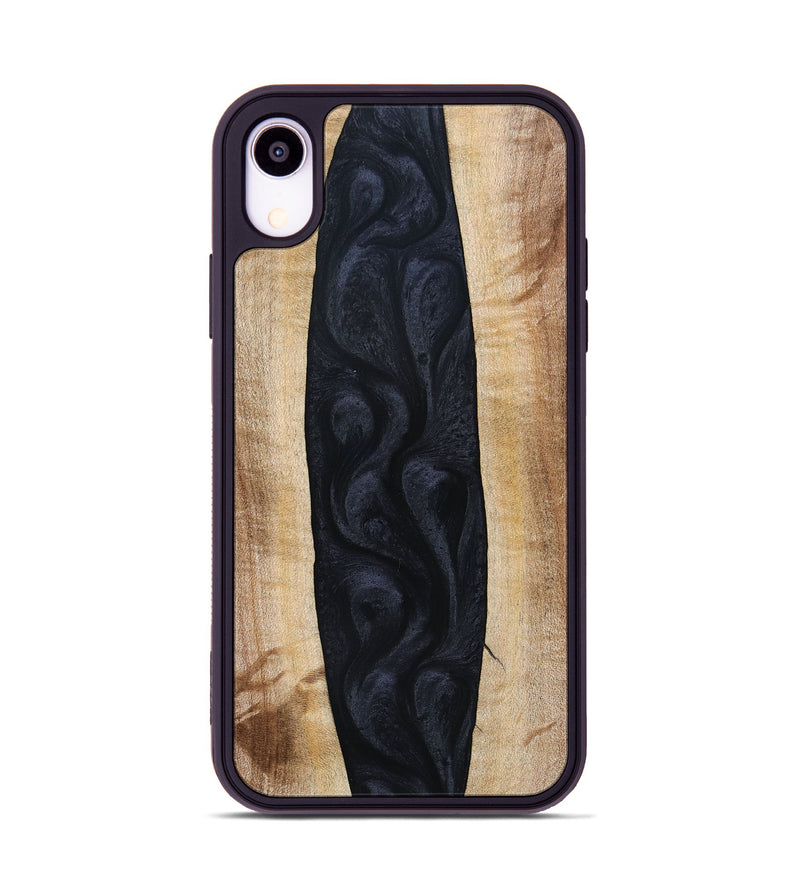 iPhone Xr Wood+Resin Phone Case - Ayla (Pure Black, 692879)