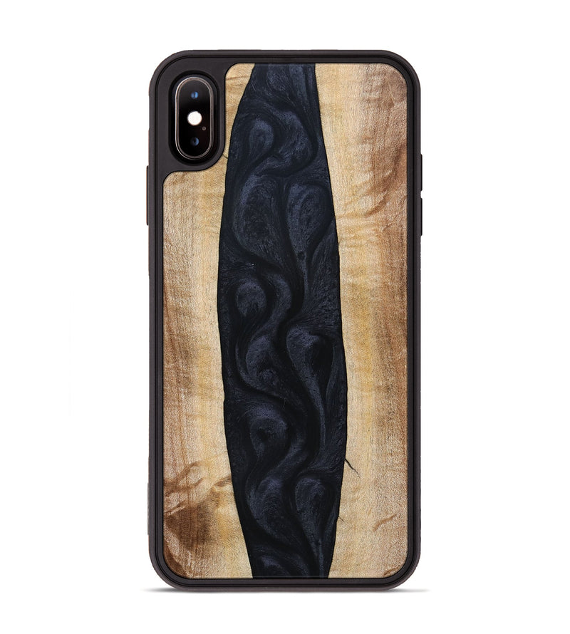 iPhone Xs Max Wood+Resin Phone Case - Ayla (Pure Black, 692879)