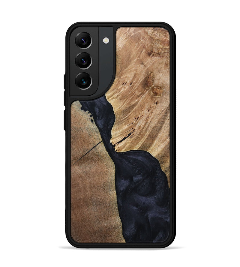 Galaxy S22 Plus Wood+Resin Phone Case - Naomi (Pure Black, 692885)