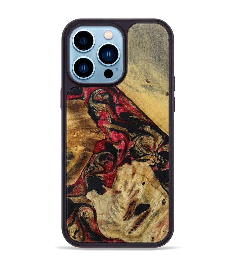 iPhone 14 Pro Max Wood+Resin Phone Case - Jackie (Mosaic, 692891)