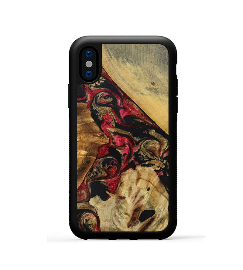 iPhone Xs Wood+Resin Phone Case - Jackie (Mosaic, 692891)