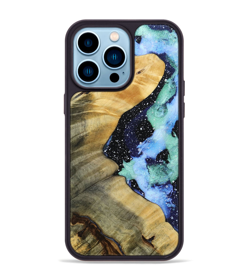 iPhone 14 Pro Max Wood+Resin Phone Case - Toni (Cosmos, 692933)