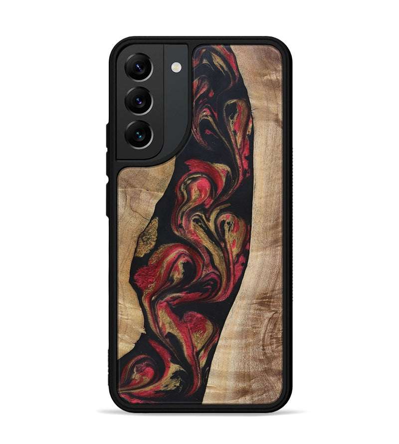 Galaxy S22 Plus Wood+Resin Phone Case - Arthur (Red, 692942)