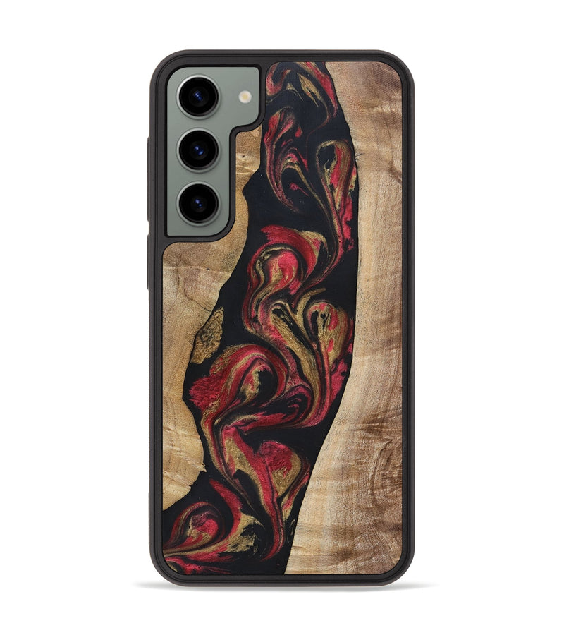 Galaxy S23 Plus Wood+Resin Phone Case - Arthur (Red, 692942)
