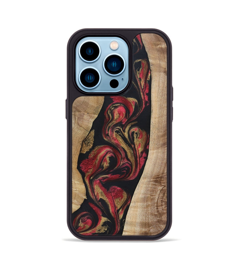 iPhone 14 Pro Wood+Resin Phone Case - Arthur (Red, 692942)