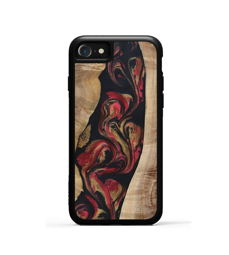 iPhone SE Wood+Resin Phone Case - Arthur (Red, 692942)