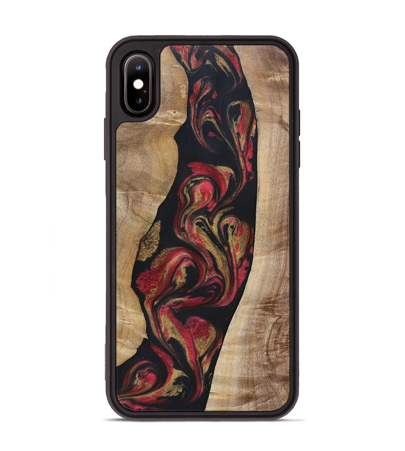 iPhone Xs Max Wood+Resin Phone Case - Arthur (Red, 692942)