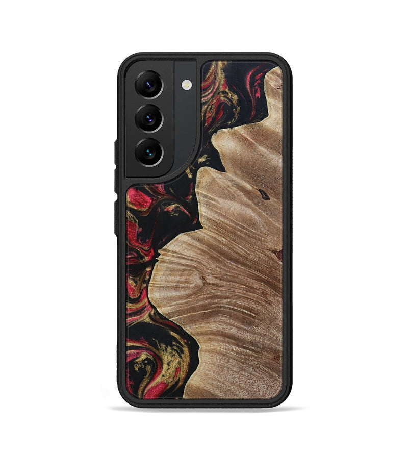 Galaxy S22 Wood+Resin Phone Case - Audrina (Red, 692944)