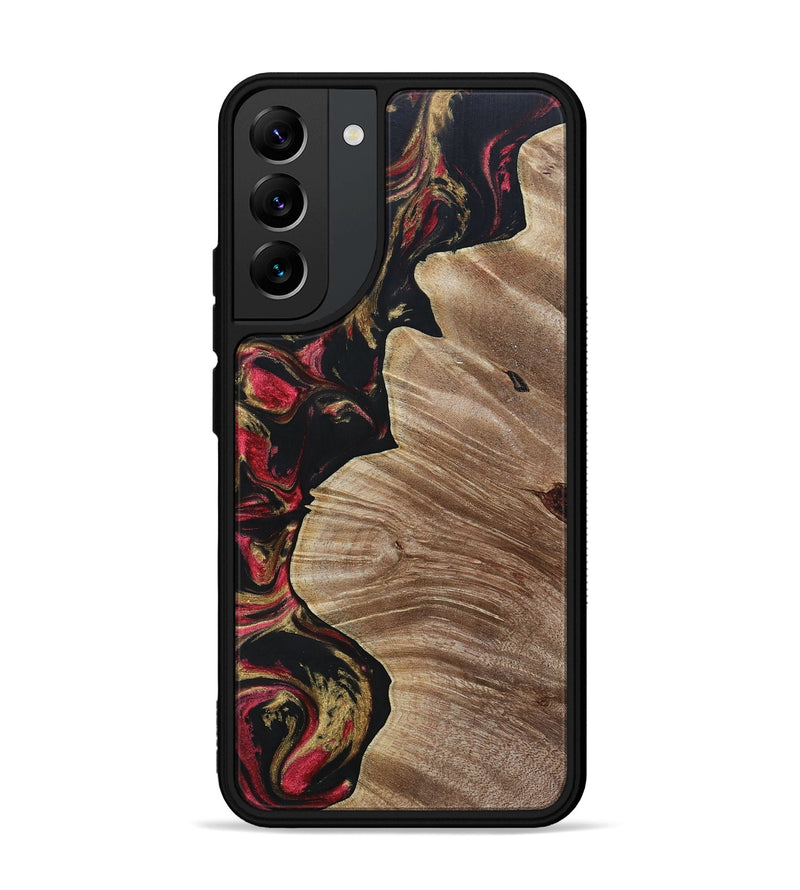Galaxy S22 Plus Wood+Resin Phone Case - Audrina (Red, 692944)