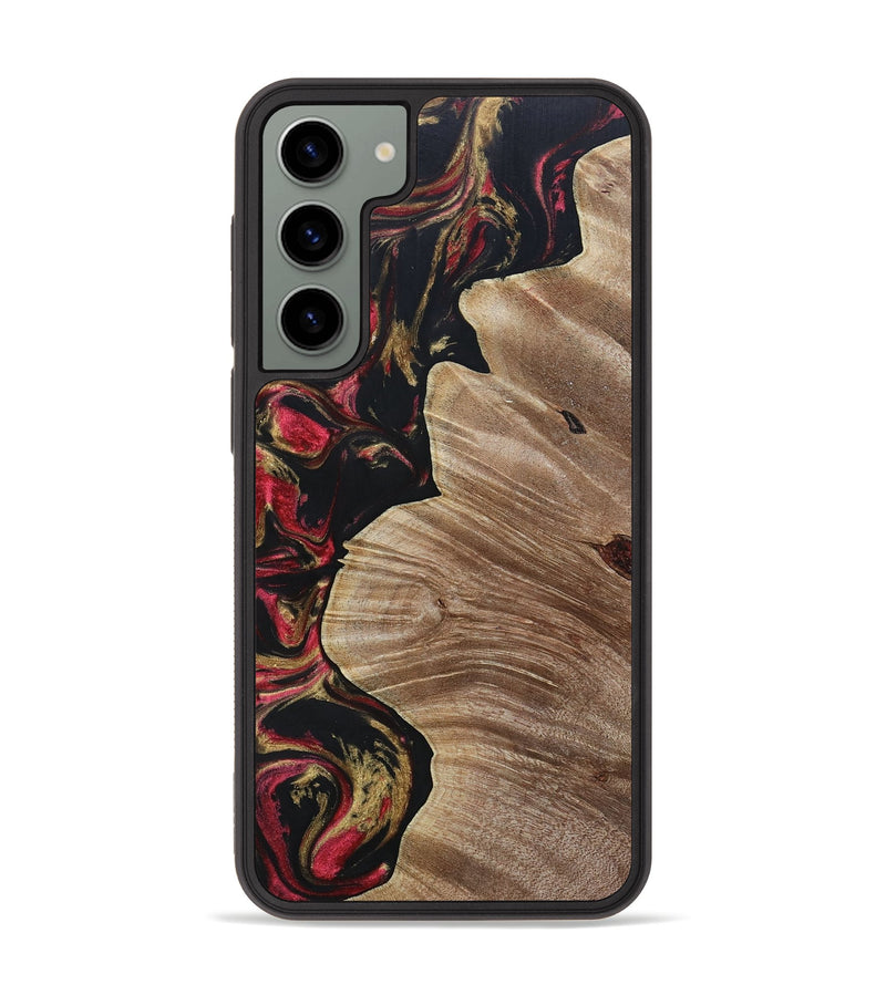 Galaxy S23 Plus Wood+Resin Phone Case - Audrina (Red, 692944)