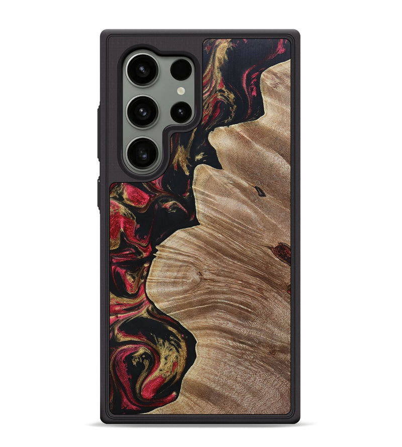 Galaxy S24 Ultra Wood+Resin Phone Case - Audrina (Red, 692944)