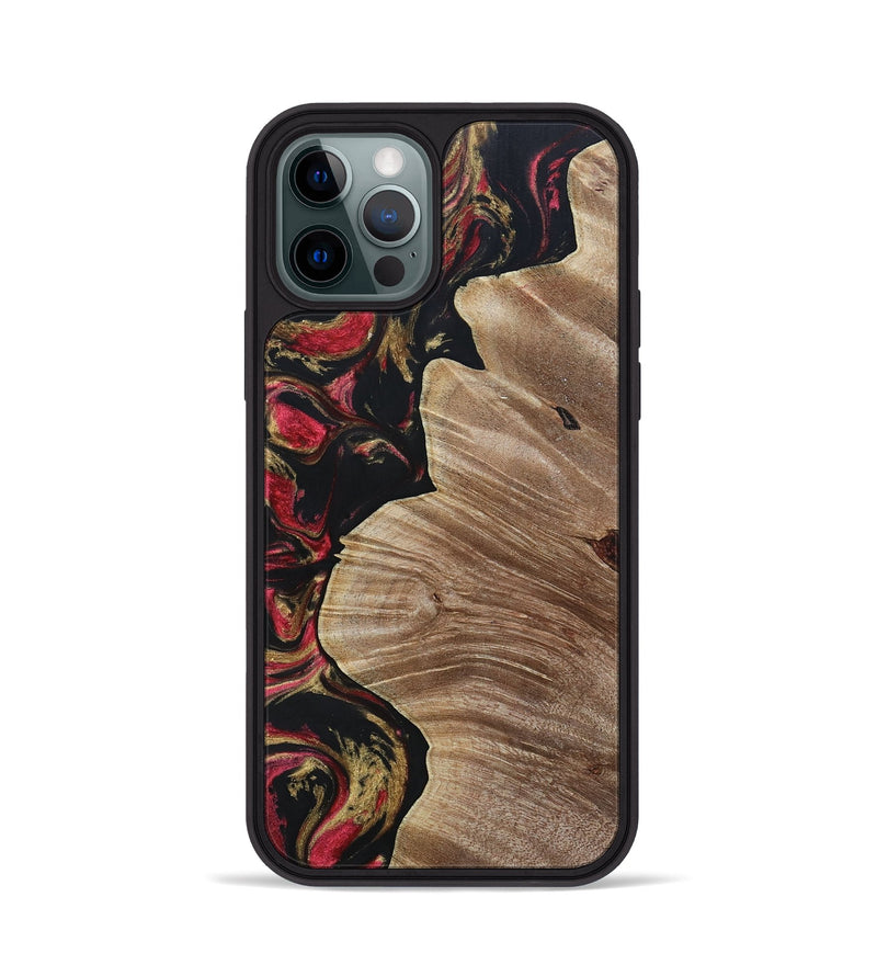 iPhone 12 Pro Wood+Resin Phone Case - Audrina (Red, 692944)