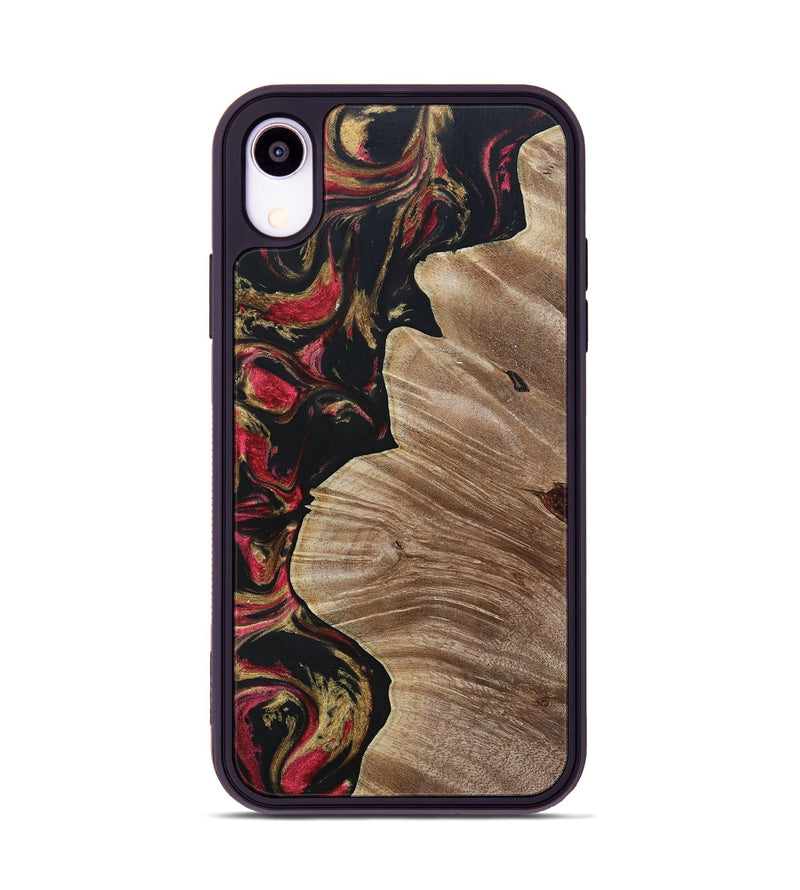iPhone Xr Wood+Resin Phone Case - Audrina (Red, 692944)