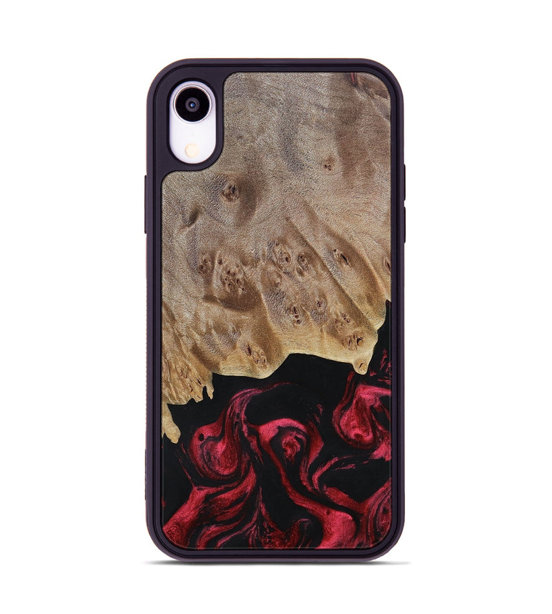 iPhone Xr Wood+Resin Phone Case - Breanna (Red, 692946)