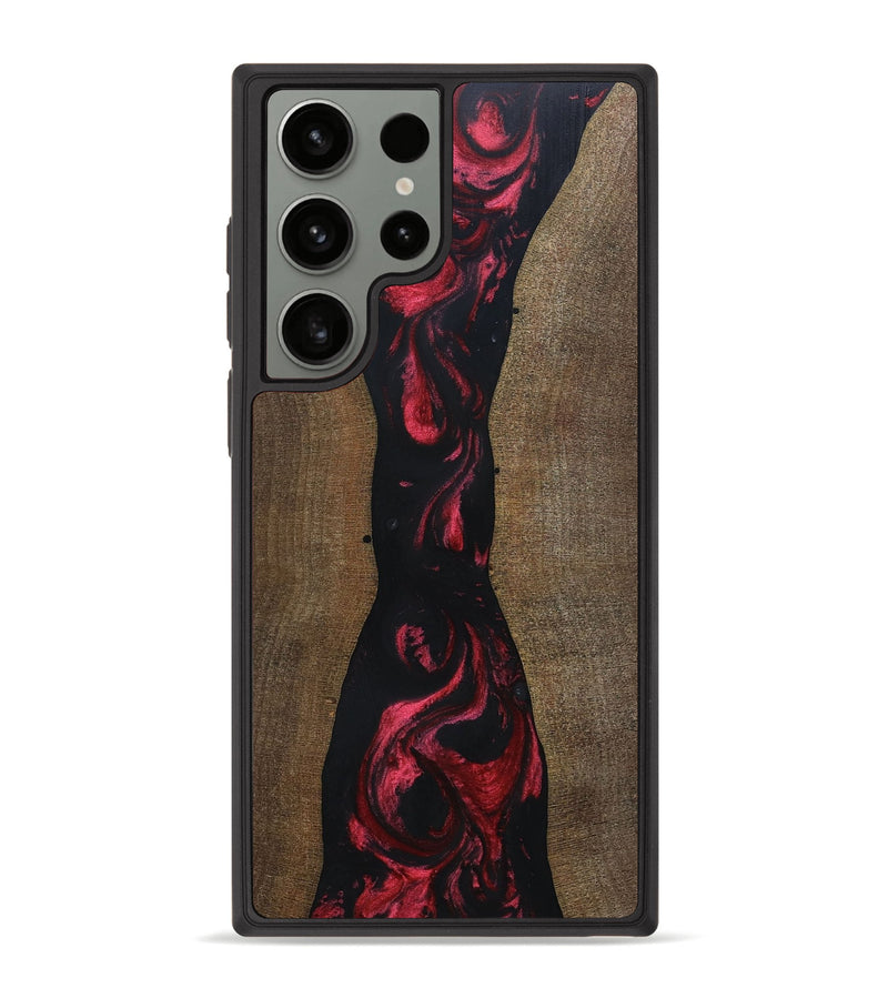 Galaxy S23 Ultra Wood+Resin Phone Case - Clifton (Red, 692949)