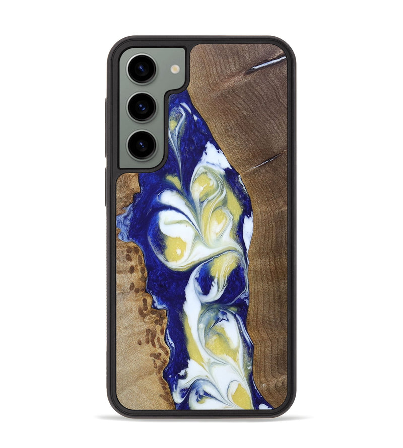 Galaxy S23 Plus Wood+Resin Phone Case - Antonio (Blue, 692960)