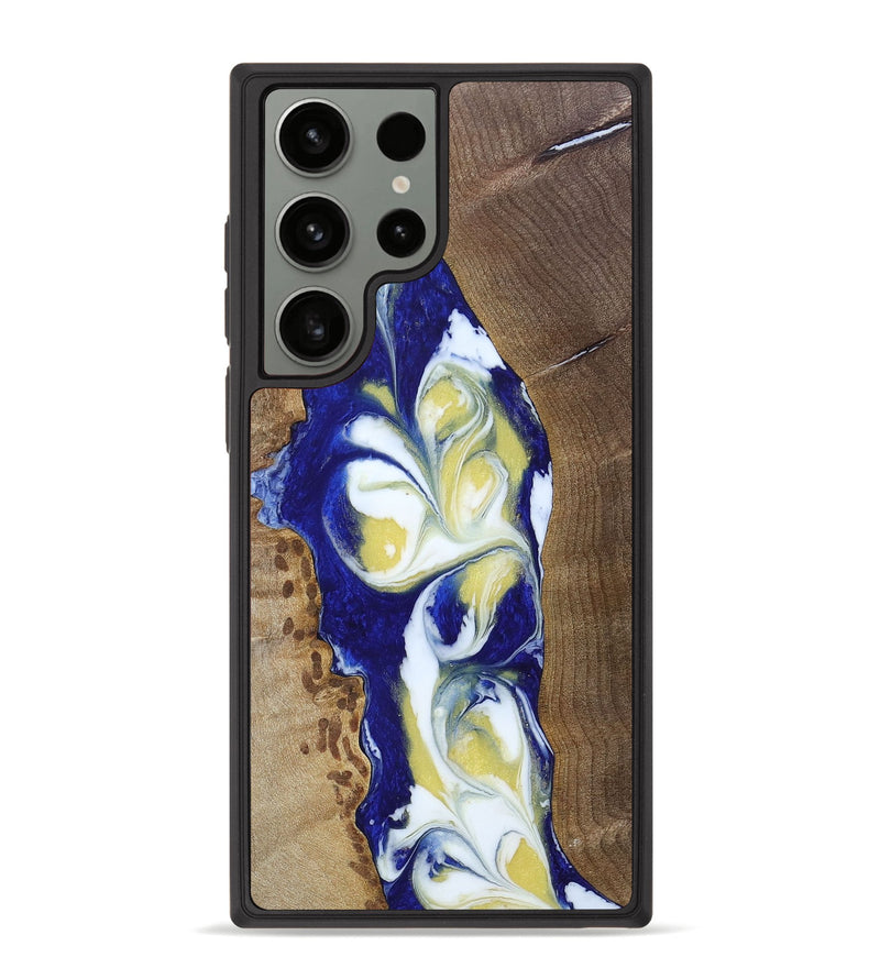 Galaxy S23 Ultra Wood+Resin Phone Case - Antonio (Blue, 692960)