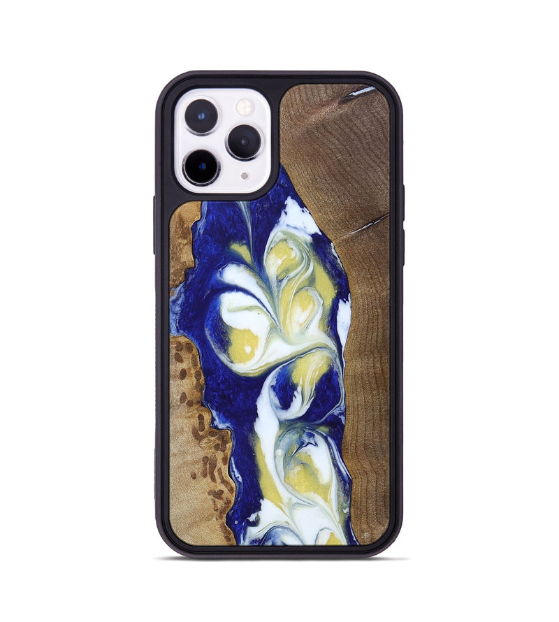 iPhone 11 Pro Wood+Resin Phone Case - Antonio (Blue, 692960)